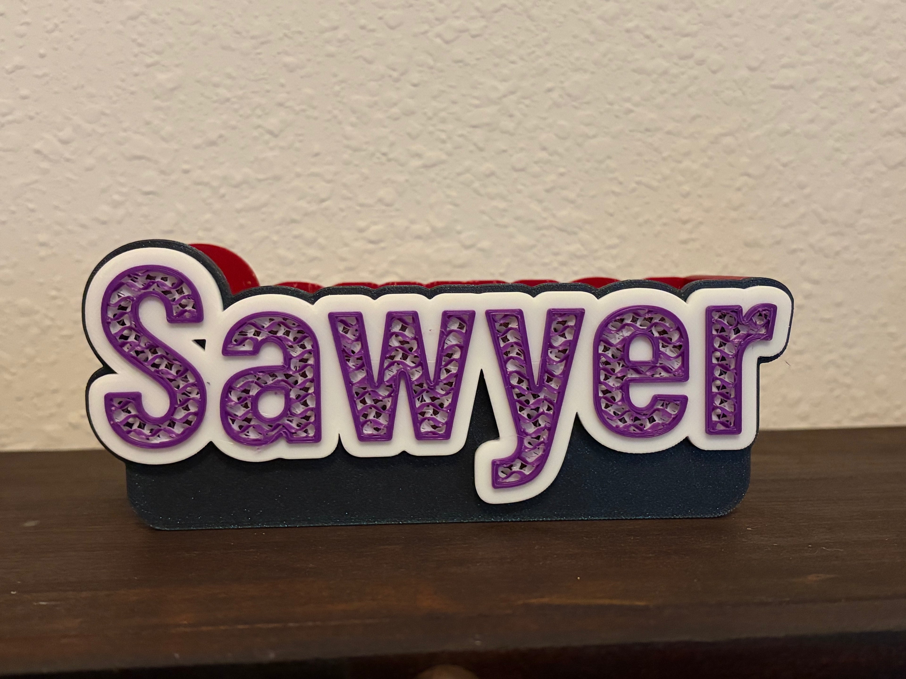 Customizable Name Tray